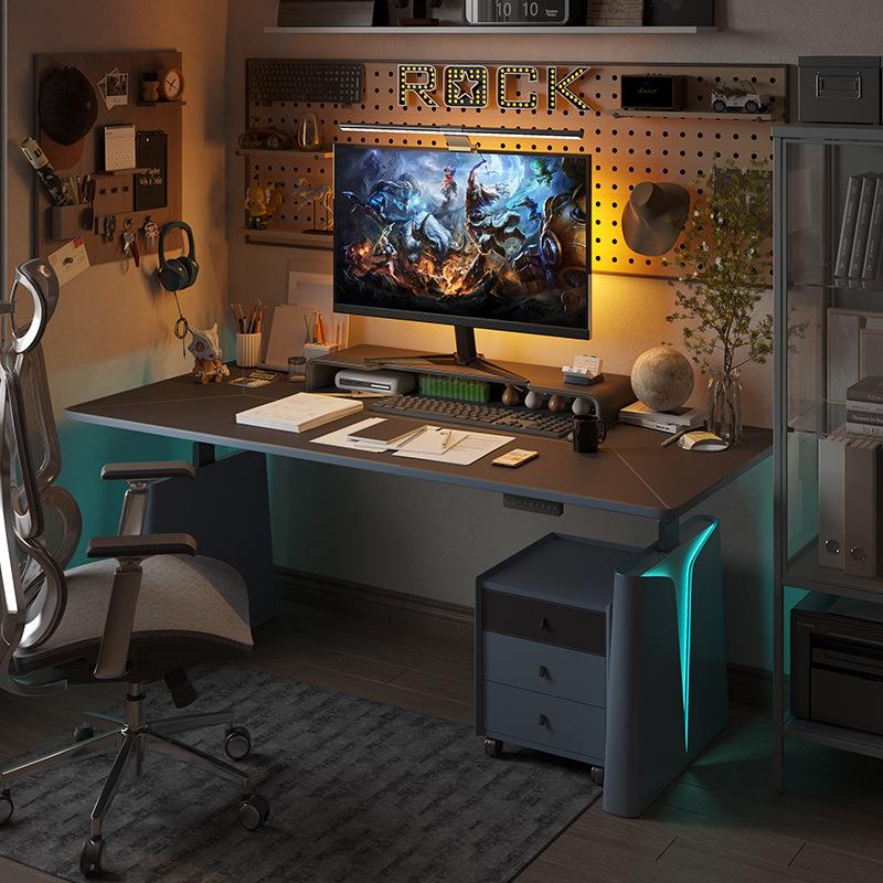 北匠豪华电动升降桌电竞桌智能卧室写字台站坐交替竞技比赛电脑桌