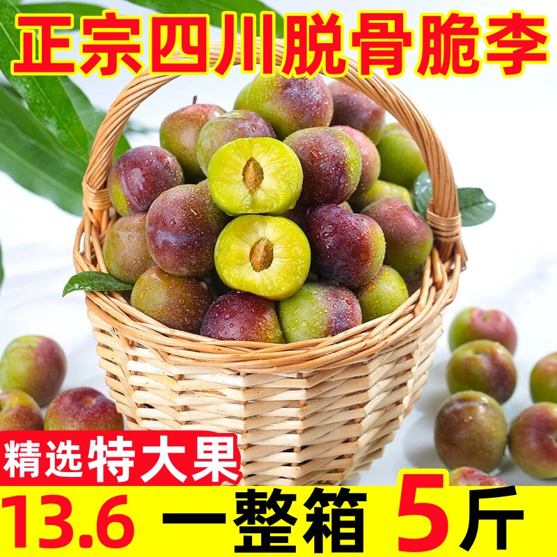四川现摘脱骨脆甜李子5斤包邮