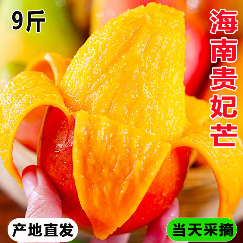 正宗贵妃芒大贵妃热带水果整箱大果新鲜当季现摘红金龙甜心芒芒果