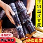 黑皮甘蔗新鲜9斤装当季整箱水果甜杆果蔗5清甜多汁广西特产小甘蔗
