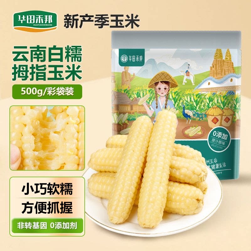 【好物体验专享】云南西双版纳拇指玉米儿童新鲜糯小手指玉米棒