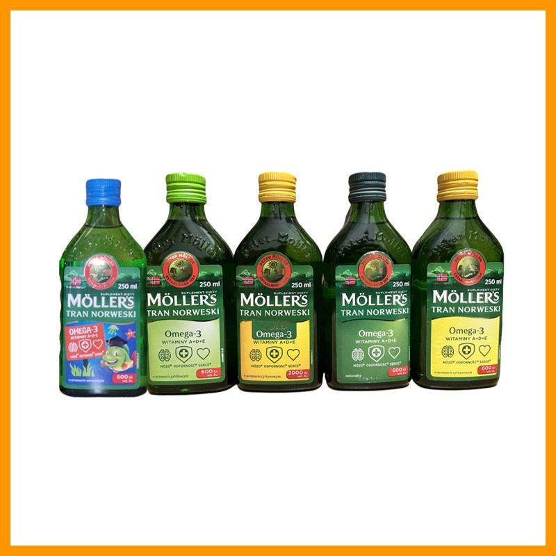 挪威mollers沐乐思鳕鱼肝油DHA成人孕妇儿童深海液体鱼油250ml/瓶