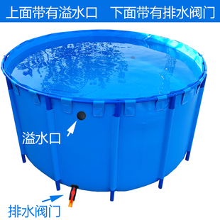 帆布鱼池a圆形户外庭院加厚带支架养殖池M专用水箱锦鲤专用鱼箱