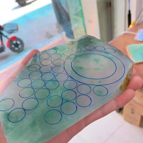 冰种原石玉石天然翡翠冰种手镯
