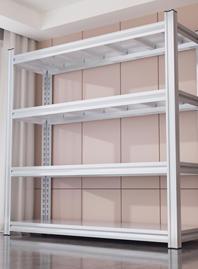 货架多层置物架一体靠墙家用多功能商用超市储藏间钢制储物收纳架