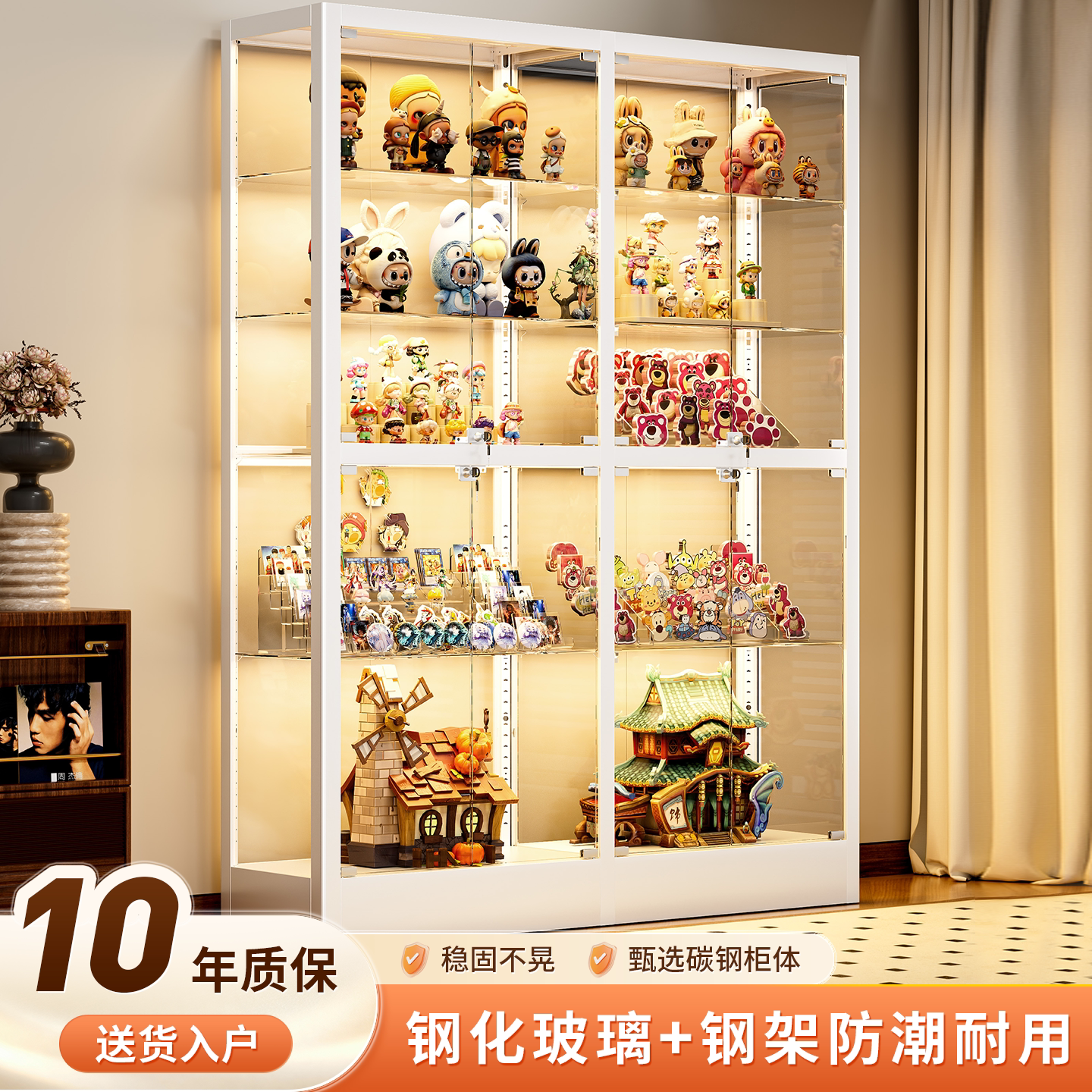 手办柜家用陈列柜痛柜周边展示柜图片