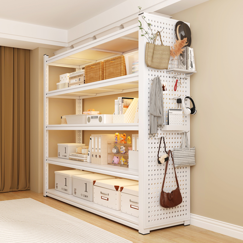 家用置物架多层落地钢制仓储货架储藏间阳台杂物收纳架超市展示架