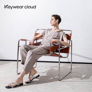 透气款 直筒阔腿裤 薄款 桑蚕丝质感长裤 女 长裤 Keywearcloud奇威夏季