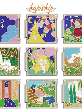 Hapiship动漫卡通彩色钛钢手链