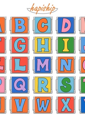 Hapiship意大利风模块手链DIY原创英文字母小众设计饰品生日礼物