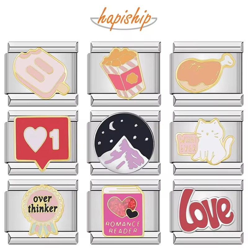 Hapiship模块手链女钛钢拼接饰品