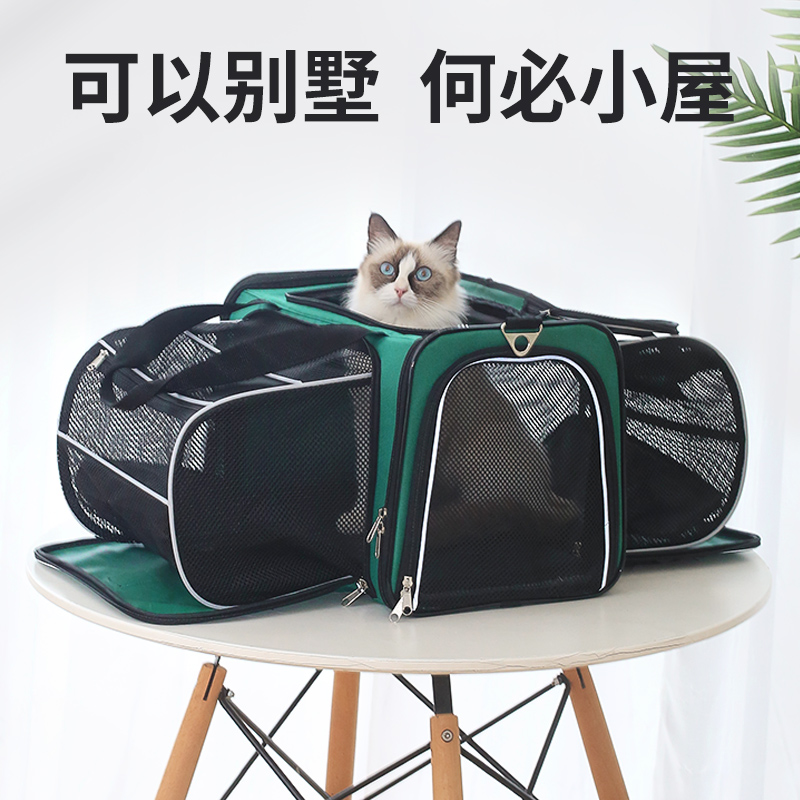 卷尾巴宠物外出背包猫包冬天外出便携太空舱大容量双X肩狗狗猫咪