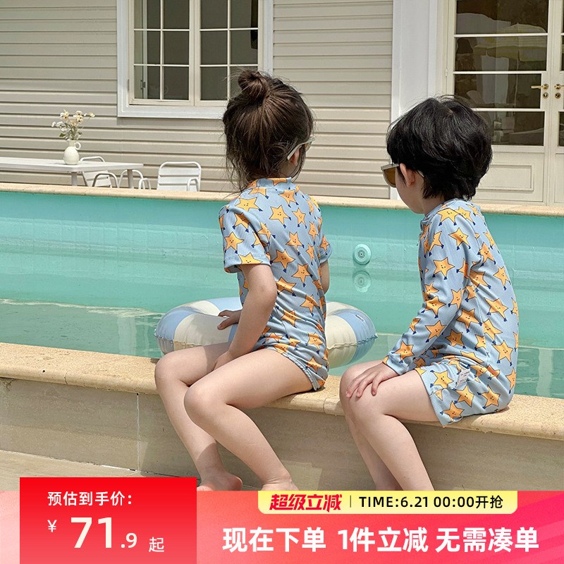 儿童泳衣男童游泳衣2025新款女童夏季连体泳装宝宝游泳裤卡通洋气