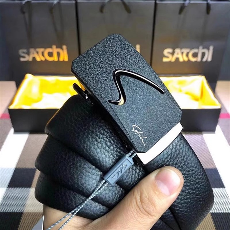 男士头层牛皮新款皮带自动扣沙c外贸原装裤带真皮休闲黑色软腰带