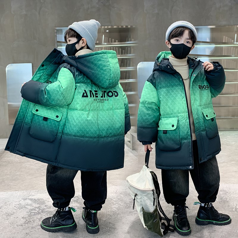 男童棉服冬c装2024新款儿童羽绒棉袄加厚洋气男孩棉衣大童冬季外