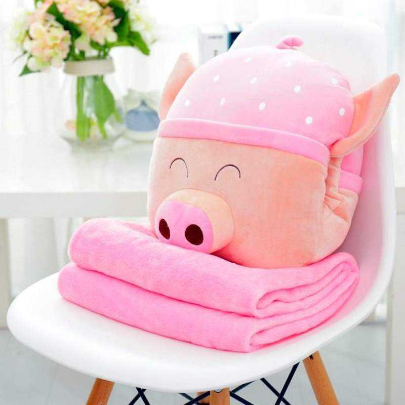 冬季加厚汽车抱枕被子两用大号沙发靠垫被办公室午睡绒毛毯子