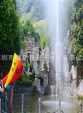喷泉厂家制作专业景区网红人工声控呐喊号角喊泉音乐游乐设备