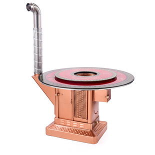 农村烤火炉室内取暖炉家用柴火炉F灶加高回Q风炉柴煤两用炉子 冬季