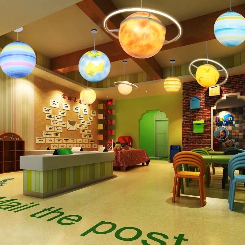 网红星球吊灯儿童乐园太空球发光月球灯八大行星球灯流浪星空球,家装灯饰光源,儿童房吊灯,淘宝优惠券,粉丝福利购,淘宝优惠卷