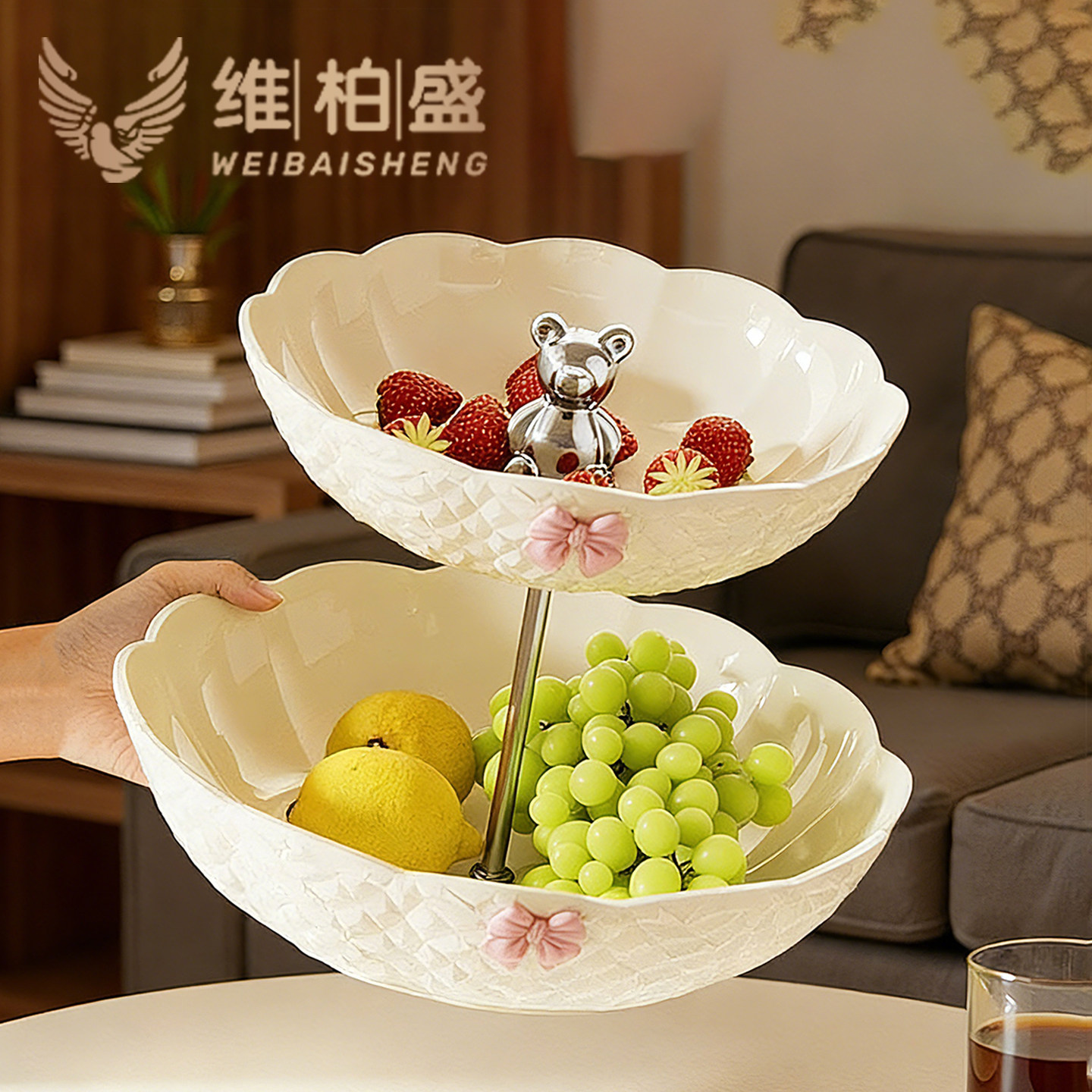 高颜值多层果盘2026新款客厅茶几家用果篮精致高端干果零食摆放盘,餐饮具,果盆/果盘/果篮,淘宝优惠券,粉丝福利购,淘宝优惠卷