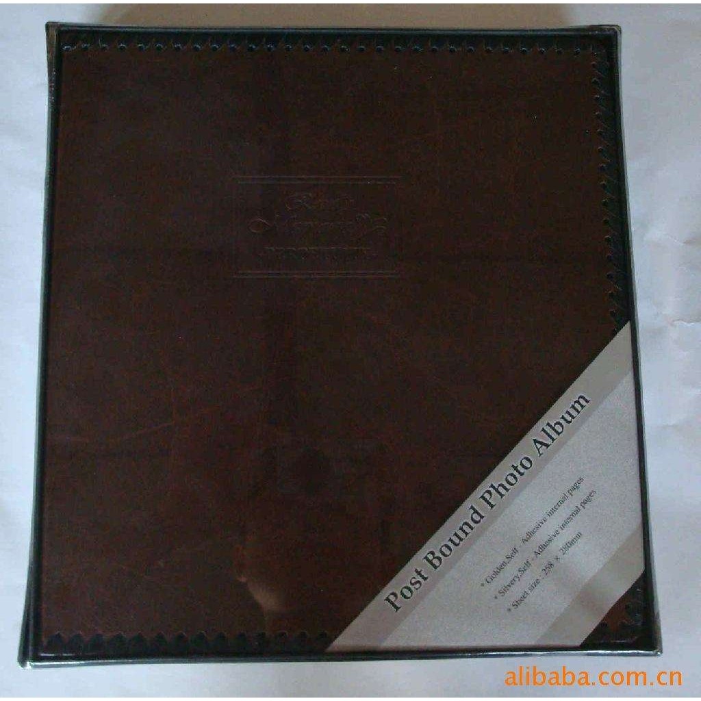 大PU仿皮金色粘胶相册影集，10张20面,粘胶相册影集 相册 手工相