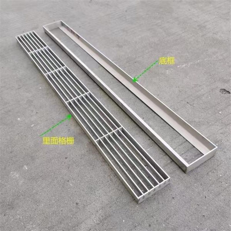 定制304不锈钢方形格栅排水沟园林雨201水篦子厨房庭院下水道盖板