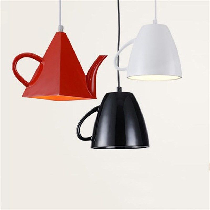 创意艺术茶杯酒壶吊灯北欧单头餐厅吧台简约酒店咖啡奶茶店铺灯饰,家装灯饰光源,餐厅吊灯,淘宝优惠券,粉丝福利购,淘宝优惠卷