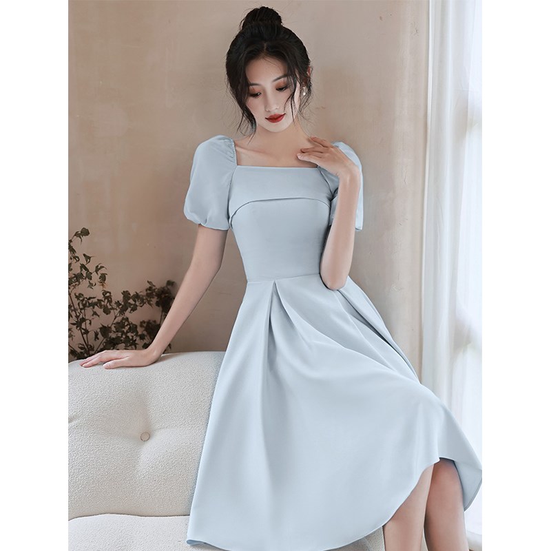 洋装晚礼服宴会气质o春季小个子轻奢法式高级感连衣裙女平时可穿
