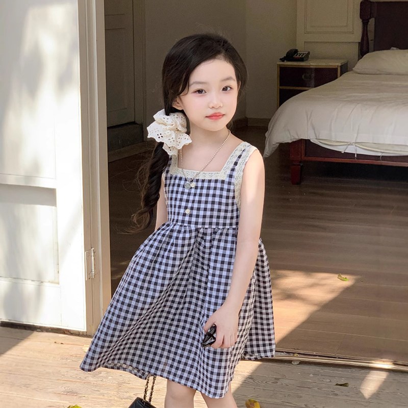 女童连衣裙夏装2j025新款儿童裙子小女孩公主裙女宝无袖A字裙夏季