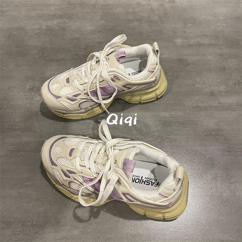 七七主人c家老爹鞋子女2023夏季新款网面透气运动鞋休闲厚底跑步