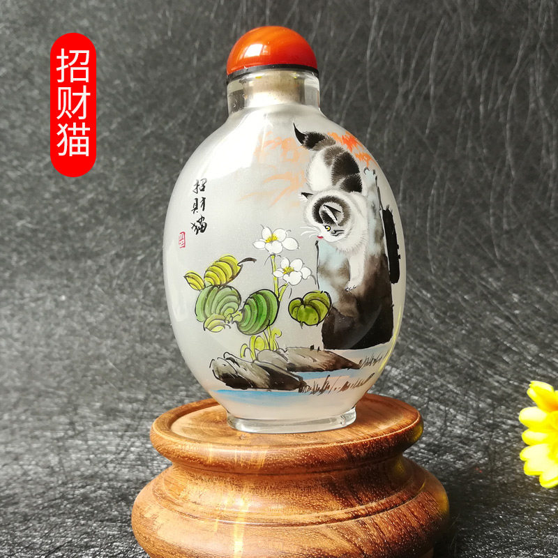 内画鼻烟壶瓶中国风特色商w务礼品出国送老外仿古纯手工摆件