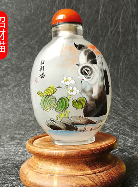 内画鼻烟壶瓶中国风特色商w务礼品出国送老外仿古纯手工摆件