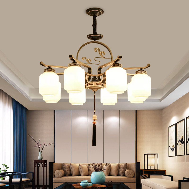 新中式客厅祥云吊灯中国风灯罩朝下够亮禅意灯饰复古餐厅大气灯具,家装灯饰光源,客厅吊灯,淘宝优惠券,粉丝福利购,淘宝优惠卷