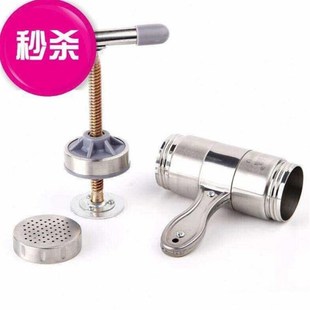 厨房小型手摇w面条器手工面条工具 压面机不锈钢家用j手动 手摇面