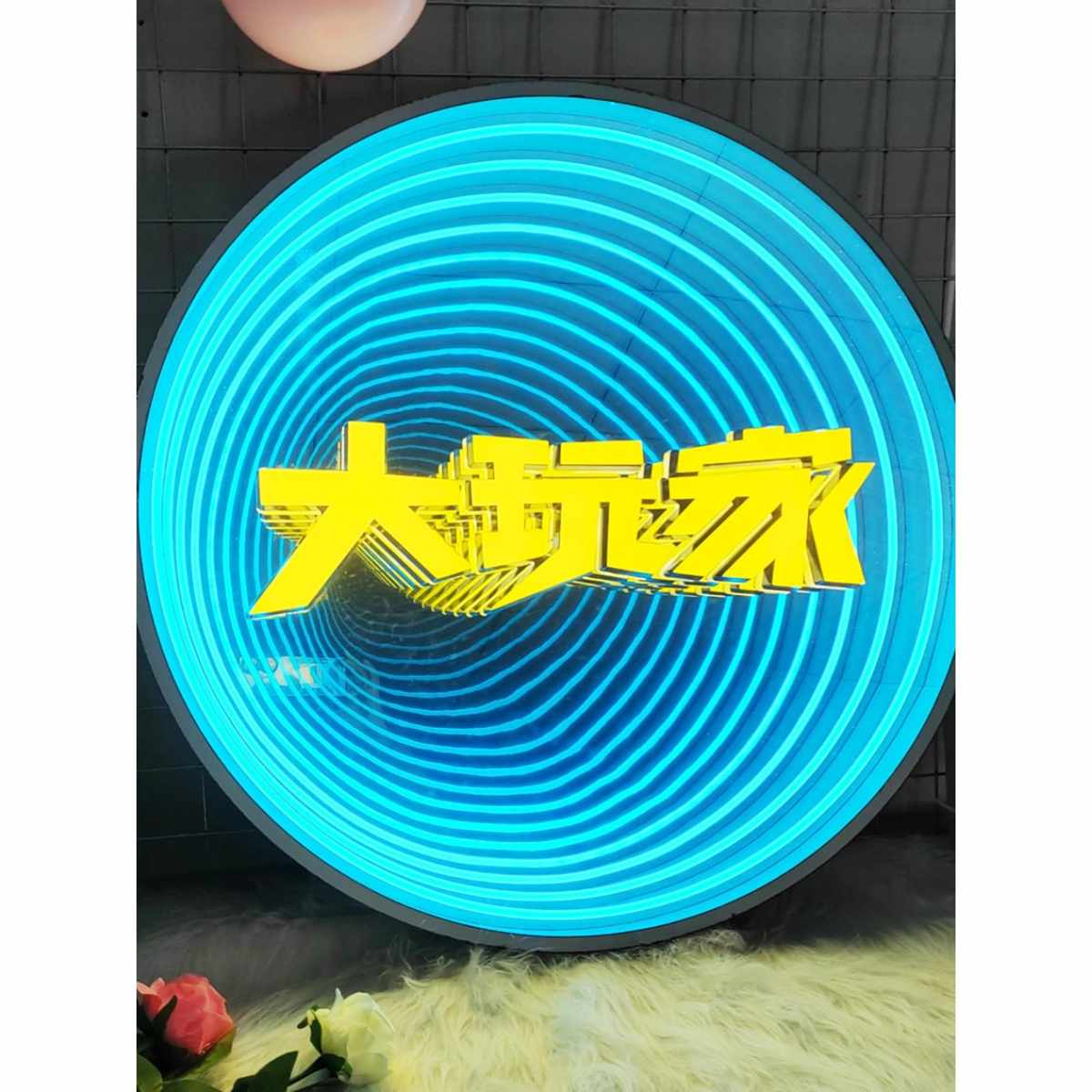 亚克力迷你发光字定做广告招牌门头灯箱树脂无边金属X水晶背发光