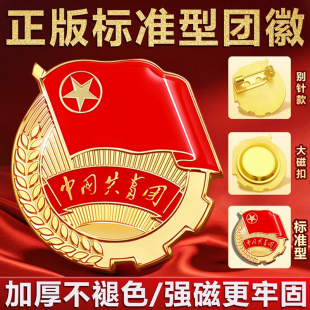 新款团徽共青团团徽正版初中生高中生中国共青团员团徽磁吸标准款胸针小学生加厚强磁铁别针学校批发