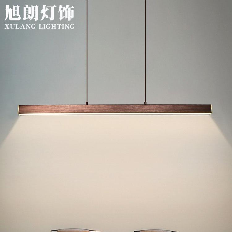 餐厅灯创意灯具办公室吊灯北欧吧台工业风现代简约led长条灯