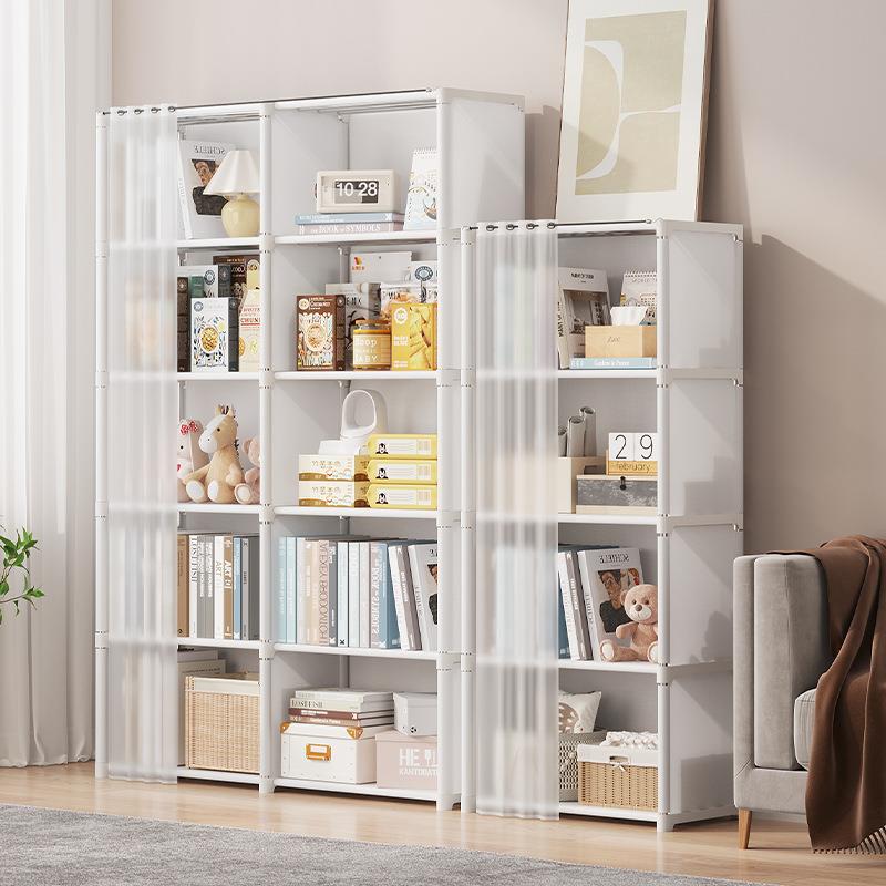 书架置物架落地简易家用多层客厅储物柜子窄缝小书柜靠墙边角收纳