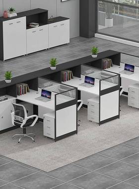 组合TB-63222屏风桌办公桌办公室职员电脑桌简椅约现职员工位桌财