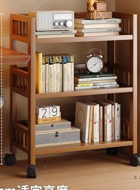 架置物架落地物可F5M9HTJM移动层带轮小多推车书杂物储柜桌边简易