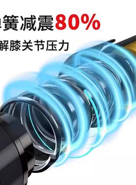 登山杖叠手杖男超轻伸缩折专业户外徒步杆棍拐杖装爬山备女款QXE