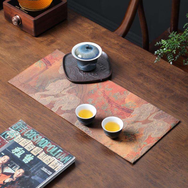 布香纱双面云茶道席禅意古朴茶盘xys001垫复古桌旗布艺桌布茶茶配