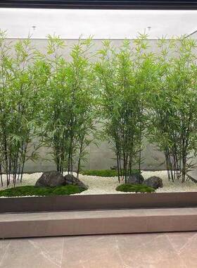 真店竹人造假竹绿子环保隔断屏风酒公司装饰细水竹毛竹XYQ厂植家