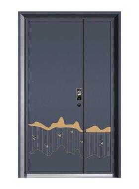 农不现代简约04锈钢入户门加厚村自用建房家庭院TJZ防盗子母门