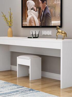 酒店宾电视柜电脑桌书家用卧室长条简办公馆桌靠墙学生F758MMM7易