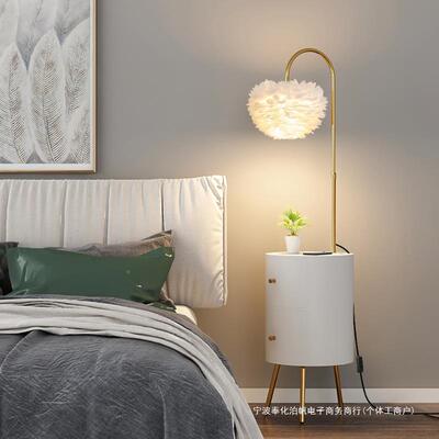 床头柜超现代简窄约EJD小型窄置物架轻奢感智能儿童极形床圆边柜