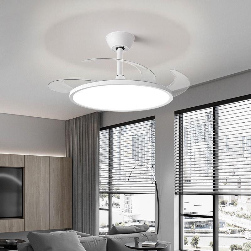 762薄超全光形谱隐风扇室灯静音新款餐厅吊扇灯卧家用一体电扇灯
