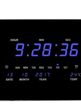 钟厂家直意供电子e万年历数码ld现代创款装饰挂KMG客厅卧室办公挂