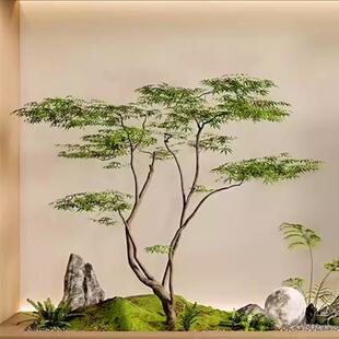 仿绿植鸡爪假枫槭树景观造真987789景橱窗商场茶室橱窗组植物装饰