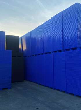 WKX新料蓝色111塑料卡板网36脚栈格板车间周转叉1车胶托盘塑出货